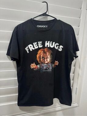 Chucky Kids' 'Free Hugs' Black Graphic Tee